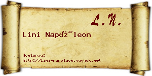 Lini Napóleon névjegykártya